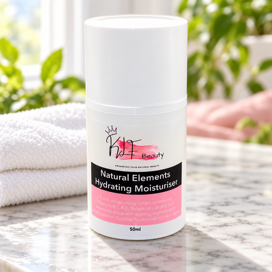 KLF Beauty Natural Elements Hydrating Moisturiser in a spa setting