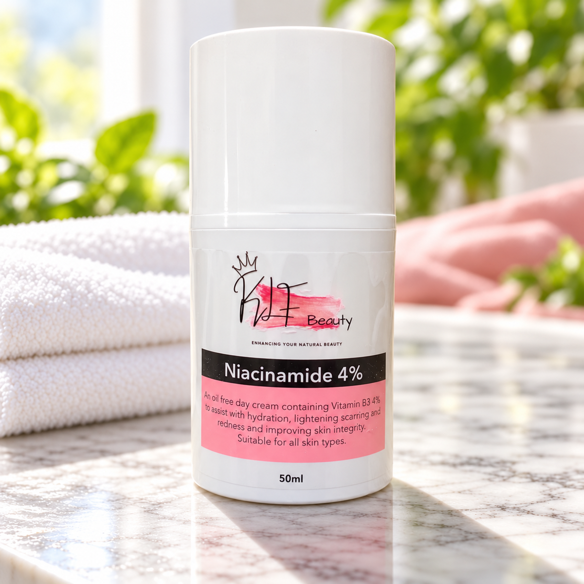 KLF Beauty Niacinamide 4% in a spa setting